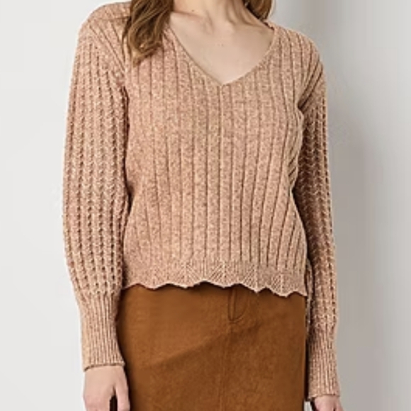 Frye‎ And Co Xl Sweater. Apricot Brandy - Picture 5 of 8